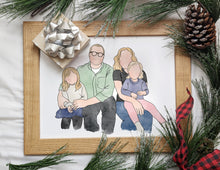 Load image into Gallery viewer, Watercolour Minimalistic Portrait