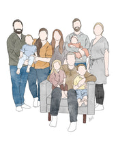 Load image into Gallery viewer, Watercolour Minimalistic Portrait