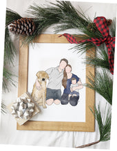 Load image into Gallery viewer, Watercolour Minimalistic Portrait