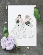 Load image into Gallery viewer, Watercolour Minimalistic Portrait