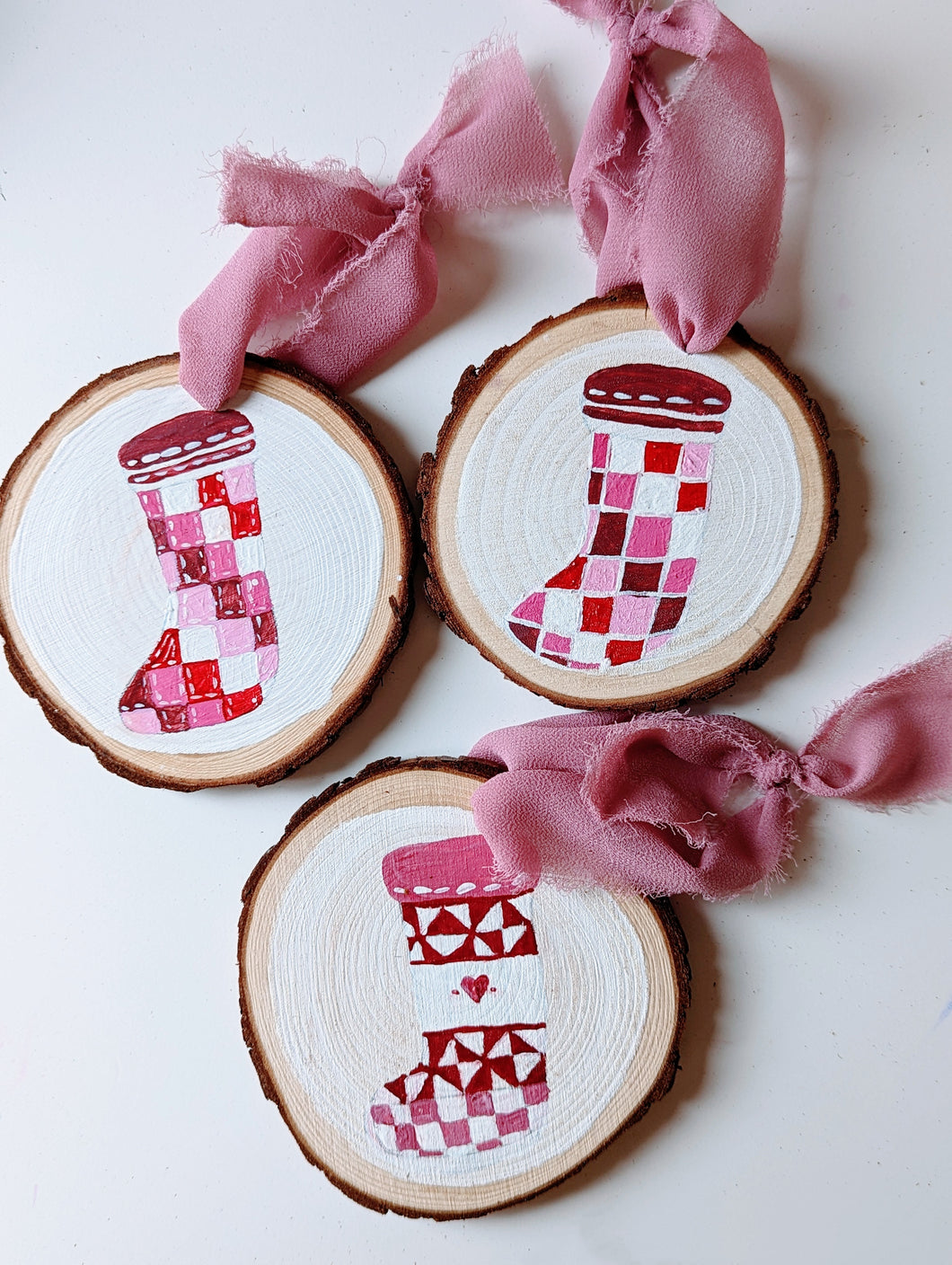 Pink Stocking Ornament