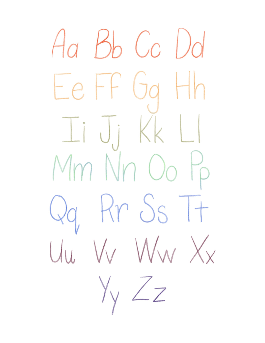Alphabet Printed